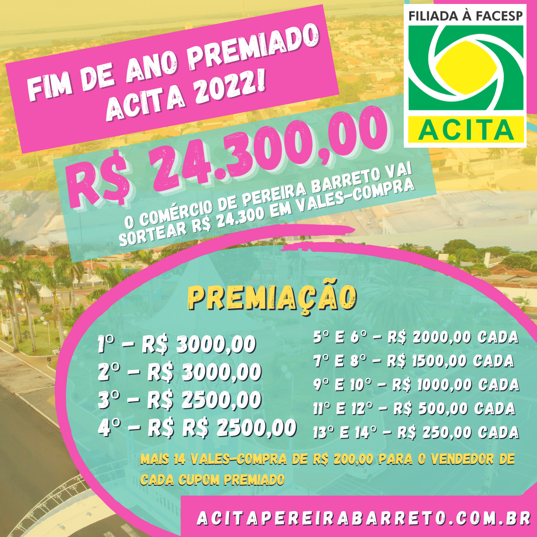 Leia mais sobre o artigo Acita divulga premiação da Promoção Fim de ano Premiado 2022