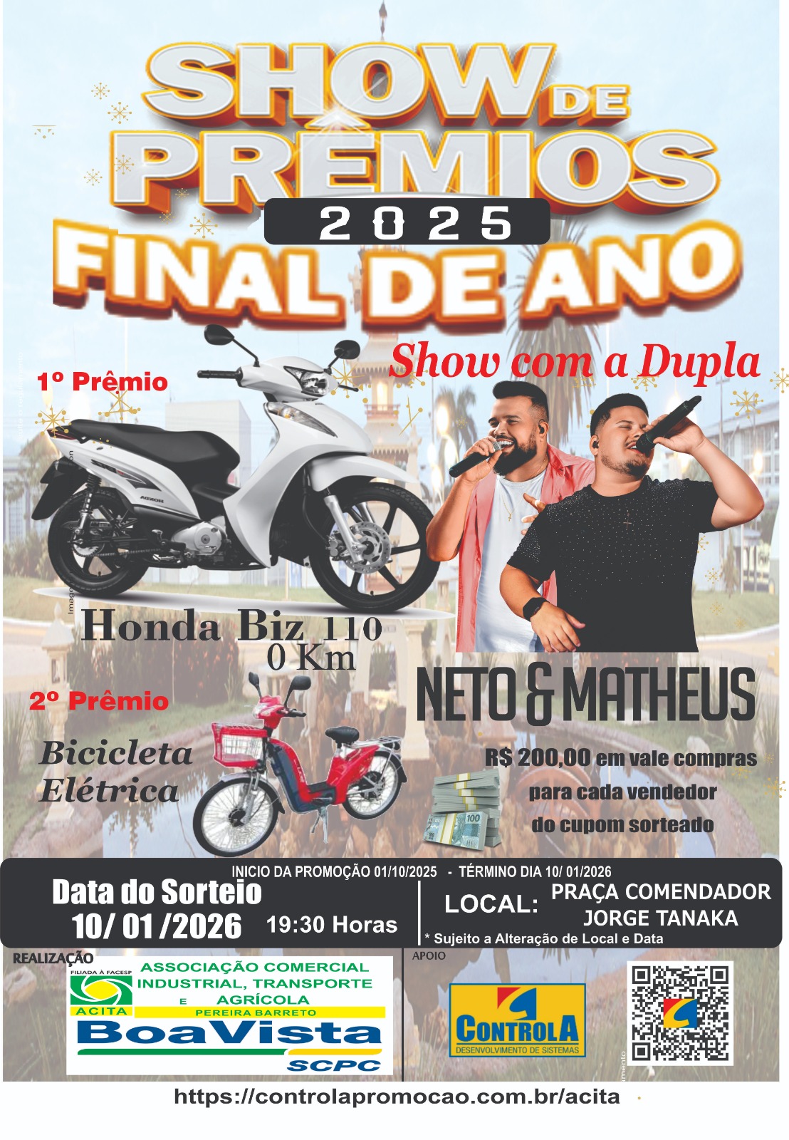 Leia mais sobre o artigo 🎁 SHOW DE PRÊMIOS 2025 – FINAL DE ANO! 🎉